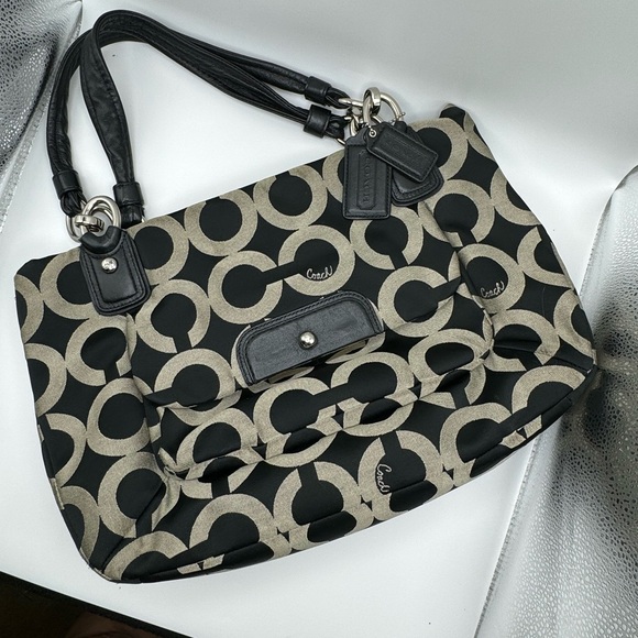 COACH Kristin Op Art Sateen satchel - Picture 11 of 15
